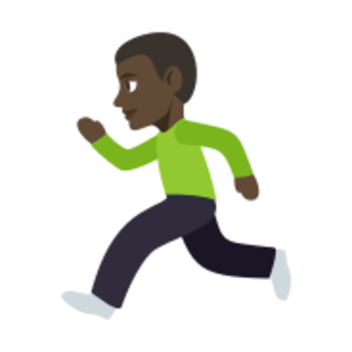 🏃🏿 Emoji Domain EmojiOne rendering